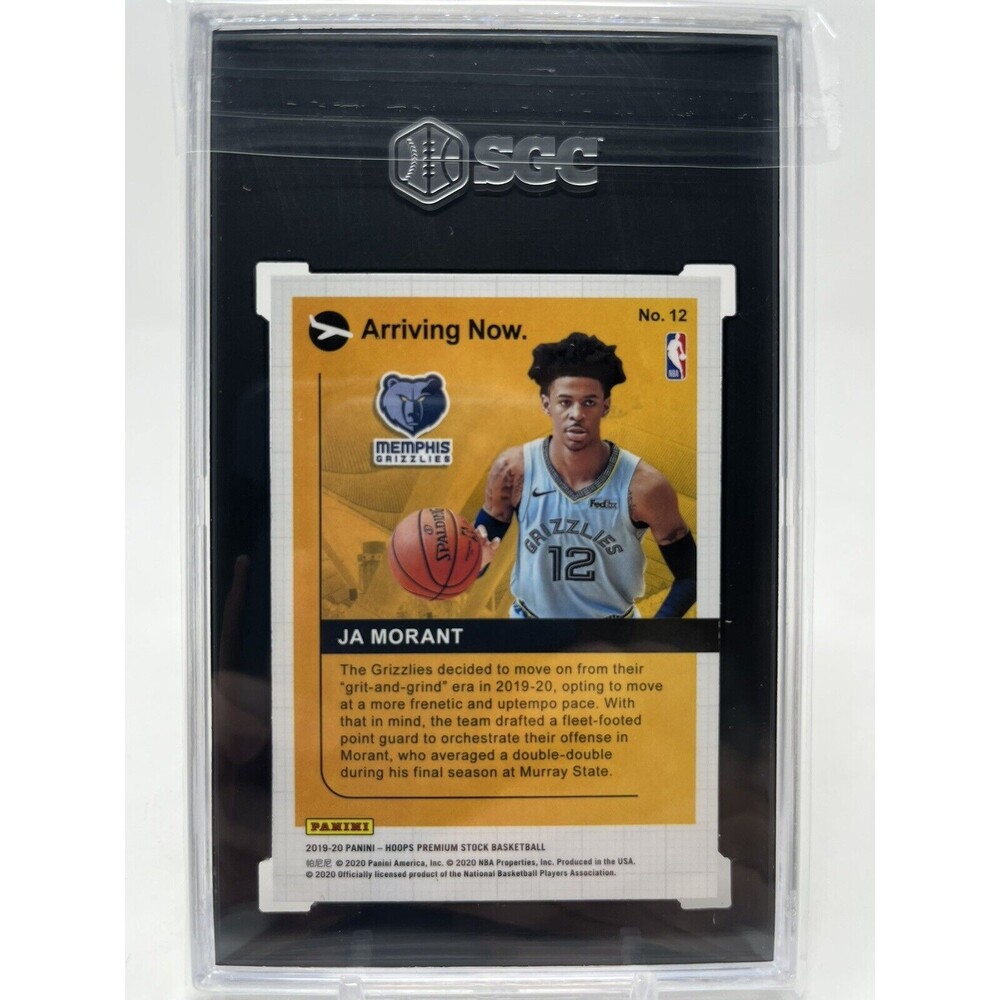2019 Panini Hoops Premium Stock Ja Morant Arriving Now SGC 9.5 - Picture 2 of 2